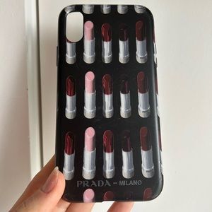 Prada Lipstick Print iPhone XR Case